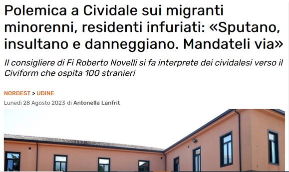 Cividale minori stranieri