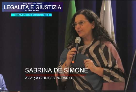 Conferenza Legalità e Giustizia: intervento della dott.ssa Sabrina De Simone