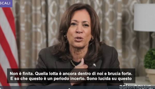 Kamala Harris ai sostenitori: “La lotta non è finita”