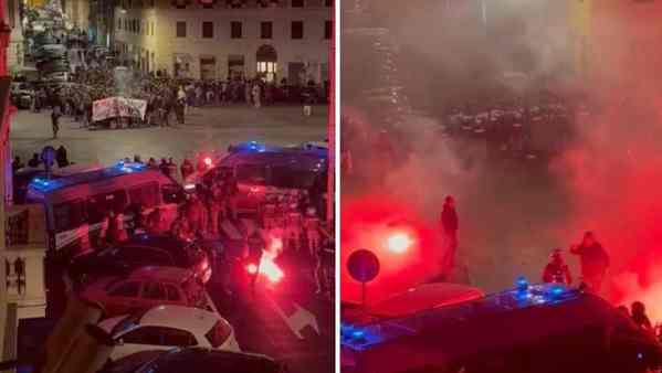 Roma, violenze al corteo “per Ramy”: 8 agenti feriti