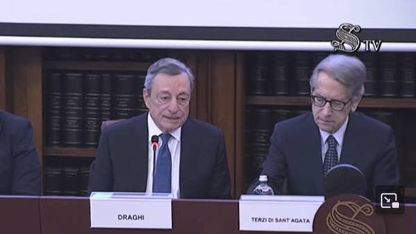 Draghi: “ordine internazionale sconvolto dai dazi Usa”